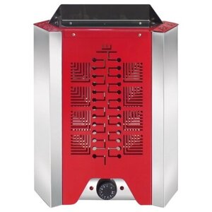 Электрокаменка УМТ Гамма ЭКМ 3,0 кВт (220 В, встроенный пульт, красная)