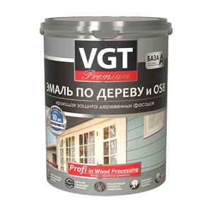 Эмаль по Дереву и OSB VGT Premium 2.5кг Тёмно-Коричневая ВД-АК-1179 Акриловая, Полуматовая для Внутренних и Наружных Работ / ВГТ Премиум.