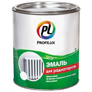Эмаль Profilux для радиаторов, глянцевая, белый, 0.9 кг, 0.9 л
