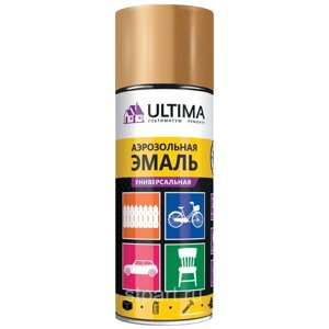 Эмаль Ultima универсальная металлик, золотой, глянцевая, 520 мл, 1 шт.