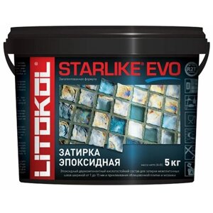 Эпоксидный состав для укладки и затирки мозаики litokol starlike EVO S. 125 grigio cemento