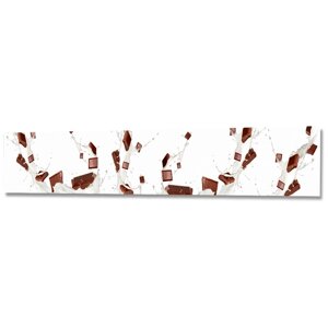 Фартук Кухонный на стену "Шоколад ФФ 452" 4000*600*1,5мм, АБС пластик, фотопечать с жиростойким глянцевым покрытием