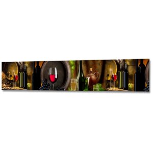 Фартук Кухонный на стену "Вино ФФ 60" 4000*600*1,5мм, ПВХ, фотопечать с жиростойким глянцевым покрытием