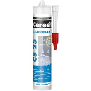 Герметик Ceresit CS 25 Silicoflexx 280 мл. прозрачный 270 гр