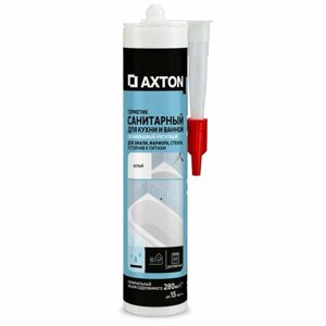 Герметик санитарный силиконовый AXTON 280 мл белый уксусный