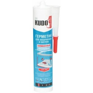 Герметик силиконовый, для аквариумов и витрин, KUDO, KSK-200, KUSSIL280AQ-0, 280 мл, прозрач