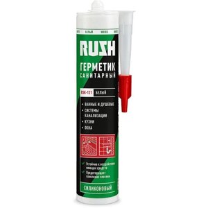 Герметик силиконовый санитарный Rush RSK-121, 240 мл, белый