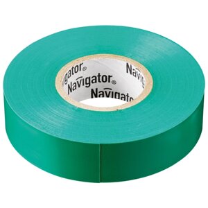 Изолента ПВХ 15мм (рул. 20м) зел. NIT-B15-20/G Navigator 71106 (9шт. в упак.)