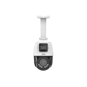 Камера Uniview Сдвоенная видеокамера IP Мини-PTZ, 2 x 1/2.8", 2 x 2 Мп КМОП @ 25 к/с, ИК-подсветка до 10м (обзорная камера), ИК-подсветка до 50м (поворотная камера), подсветка видимого спектра до 10м.(поворо