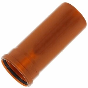 Канализационная труба наружная, диаметр 110 мм, 500х3.2 мм, полипропилен, Мультимирпласт, рыжая
