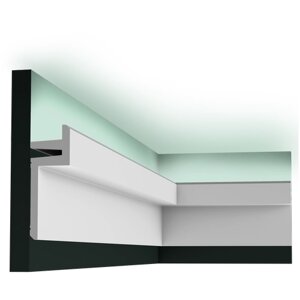 Карниз для подсветки 50x140 мм полиуретановый потолочный плинтус Orac Decor C382-2 метра под покраску