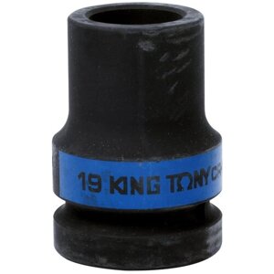 KING TONY 853419M головка торцевая глубокая ударная четырехгранная 1 , 19 мм, футорочная