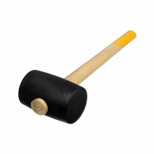 Киянка, деревянная рукоятка, черная резина, 65 мм, 680 г