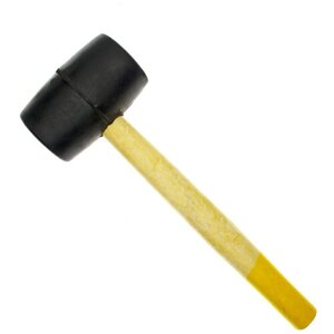 Киянка резиновая, Чеглок, 21-04-145, черная, деревянная ручка, 450гр