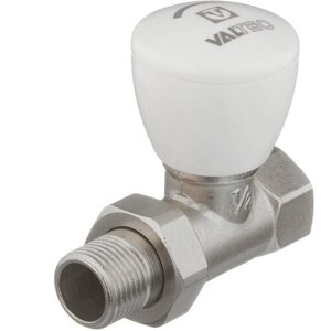 Клапан (вентиль) регулирующий ручной прямой VALTEC (VT. 008. N. 04) 1/2 НР (ш) х 1/2 ВР (г) для радиатора