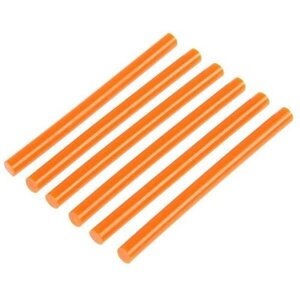 Клеевые стержни , 7 х 100 мм, оранжевые, 6 шт