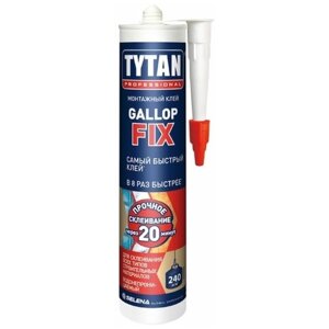 Клей-герметик TYTAN professional gallop FIX полимерный, белый 290 мл