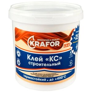Клей КС Krafor строительный универсальный, для внутренних работ, 1,5 кг