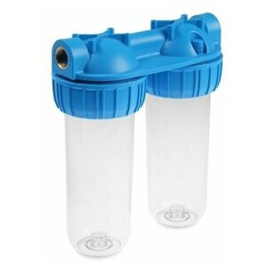 Колба фильтра для воды двойная прозрачная 1 ASPiPE (YL-Q10-AA 1"