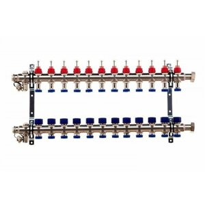 Коллекторная группа c расходомером 1"x 12 отводов TST
