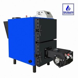 Комбинированный автоматический котел на отработанном масле и дровах теплокасто TKS-КУ 80 кВт 220/220V, для помещения в 800 кв. м