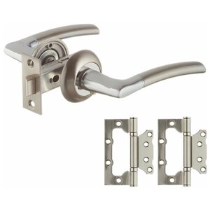 Комплект фурнитуры для двери с защелкой и петлями (матовый никель) (669855)