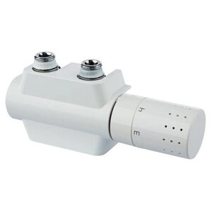 Комплект Simplex универсальный Н- образный нижнего подключения радиатора Design белый с термоголовкой, SX12160