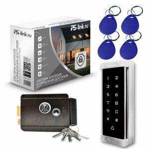 Комплект системы контроля доступа СКУД на одну дверь PS-link T6MF-B / электромеханический замок / кодовая панель / RFID