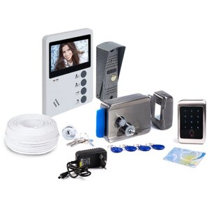 Комплект видеодомофон и электромеханический замок: EP-4407 и Anxing Lock-Титан - уличный замок с домофоном
