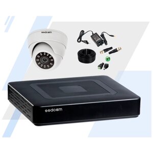 Комплект видеонаблюдения на 1 внутреннюю AHD видеокамеру 2.1 мегапикселя (1920х1080) SSDCAM AVK-04