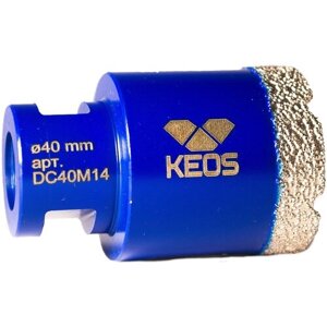 Коронка алмазная по керамограниту KEOS PRO 40мм M14 (DC40M14)