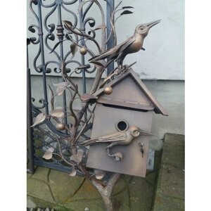 Кованый почтовый ящик для дома и дачи, почтовый ящик ручной работы, Птица и дерево