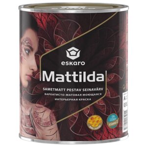 Краска акриловая Eskaro Mattilda влагостойкая моющаяся матовая полупрозрачный 0.9 л