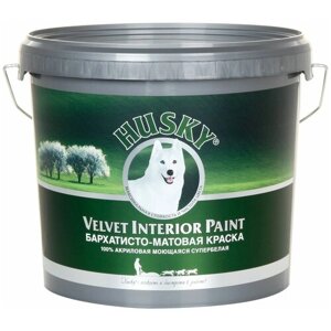 Краска акриловая HUSKY Velvet Interior Paint для стен и потолков матовая белый 5 л 5 кг