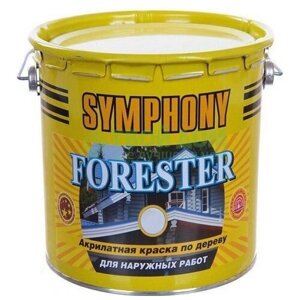 Краска акриловая Symphony Forester по дереву полуматовая белый 2.7 л 3 кг