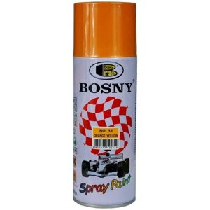 Краска Bosny Spray Paint акриловая универсальная, 31 orange yellow, глянцевая, 520 мл