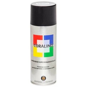 Краска Eastbrand Coralino универсальная, RAL 9005 черный, матовая, 520 мл