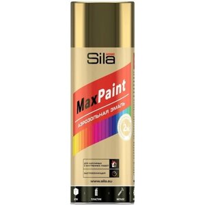 Краска эмаль аэрозольная Sila HOME Max Paint, золотой металлик, 520мл