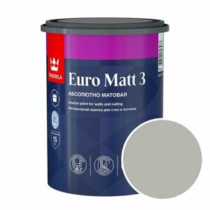 Краска интерьерная Tikkurila Euro Matt 3 RAL 7038 (Агатовый серый - Agate grey) 0,9 л