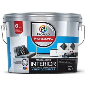 Краска латексная Profilux Professional Interior износостойкая глубокоматовая белый 2.5 кг