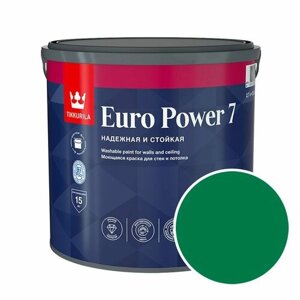 Краска моющаяся Tikkurila Euro Power 7 RAL 6029 (Мятно-зеленый - Mint green) 2,7 л