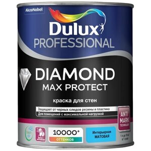 Краска водно-дисперсионная Dulux Diamond Max Protect матовая белый 1 л 1.4 кг