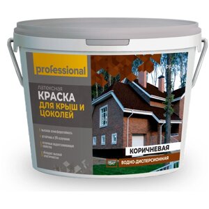 Краска водно-дисперсионная Professional PF304 Для крыш и цоколей коричневый 9.5 л 15 кг