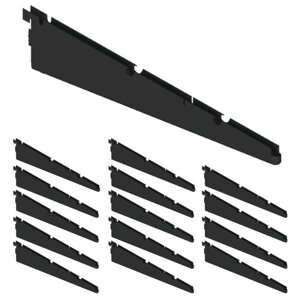 Кронштейн для полок и корзин гардеробной системы "Титан-GS"535) (комплект 15шт) Цвет: Черный