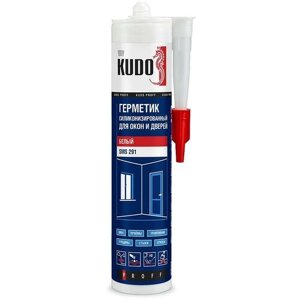 KUDO PROFF SMS-291 герметик силиконизированный для окон и дверей белый 280 мл