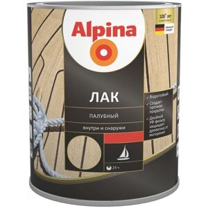 Лак алкидно-уретановый Alpina палубный шелковисто-матовый 0,75 л