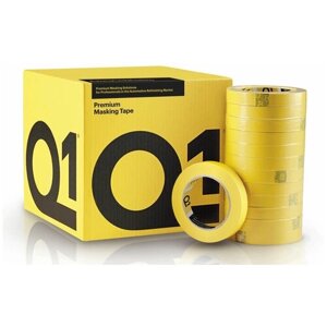 Малярная Лента Q1 Premium - 18мм*50м, желтая) - 10 шт.