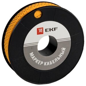 Маркировка кабельная EKF plc-KM-2.5-L 1000 шт. желтый
