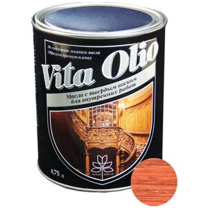 Масло для дерева Vita Olio с твердым воском для внутренних работ Вишня 10 л