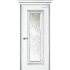 Межкомнатная дверь Belwooddoors Палаццо 1 зеркало состаренное эмаль белая